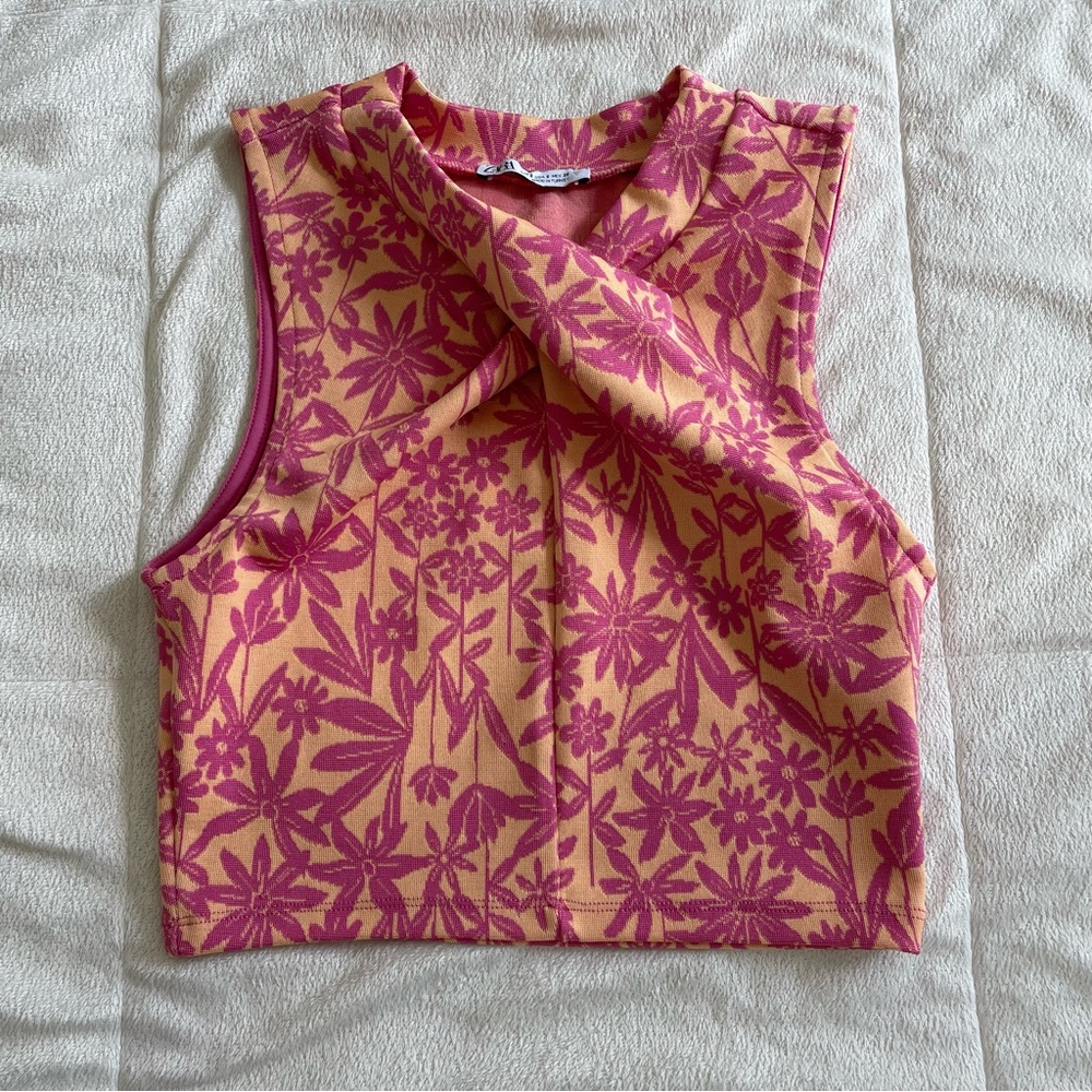 Zara Floral Crop Top